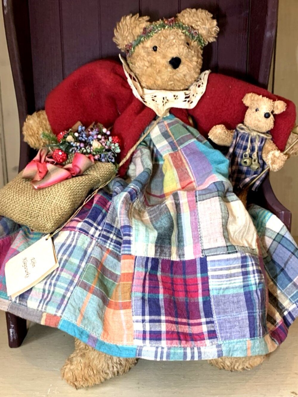PriMiTiVe FoLk ArT OOAK HaNdMaDE BeARs DoLL